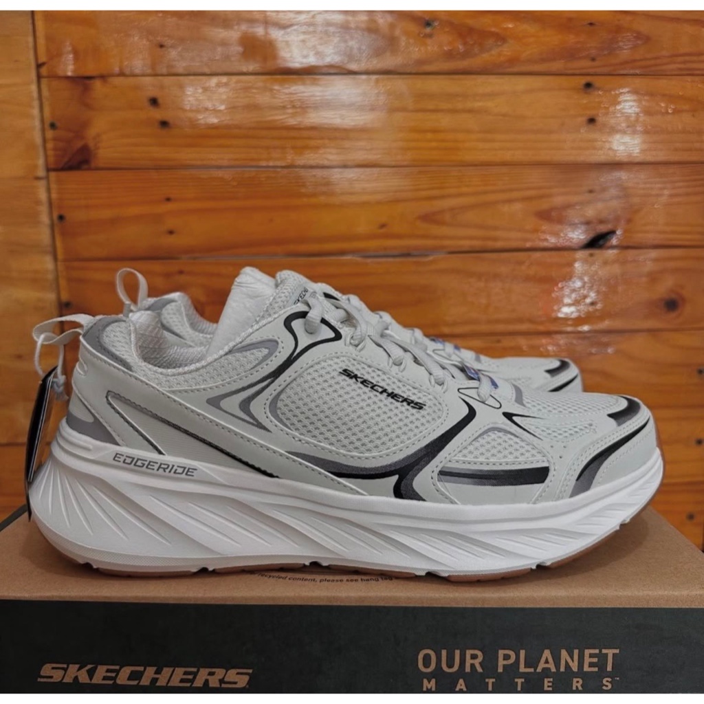 ONLY SIZE 42 SEPATU SKECHERS PRIA SKECHERS EDGERIDE EXODIS 232844 NATURAL COD ORIGINAL SNEAKERS TALI