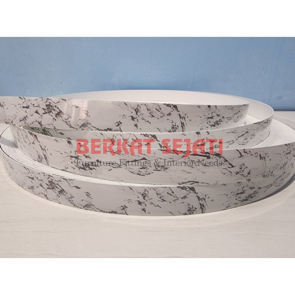 Edging Hpl Taco Aica (768) WHITE MARBLE GLOSS / MARMER PUTIH KILAP 22mm x 1mm - 768