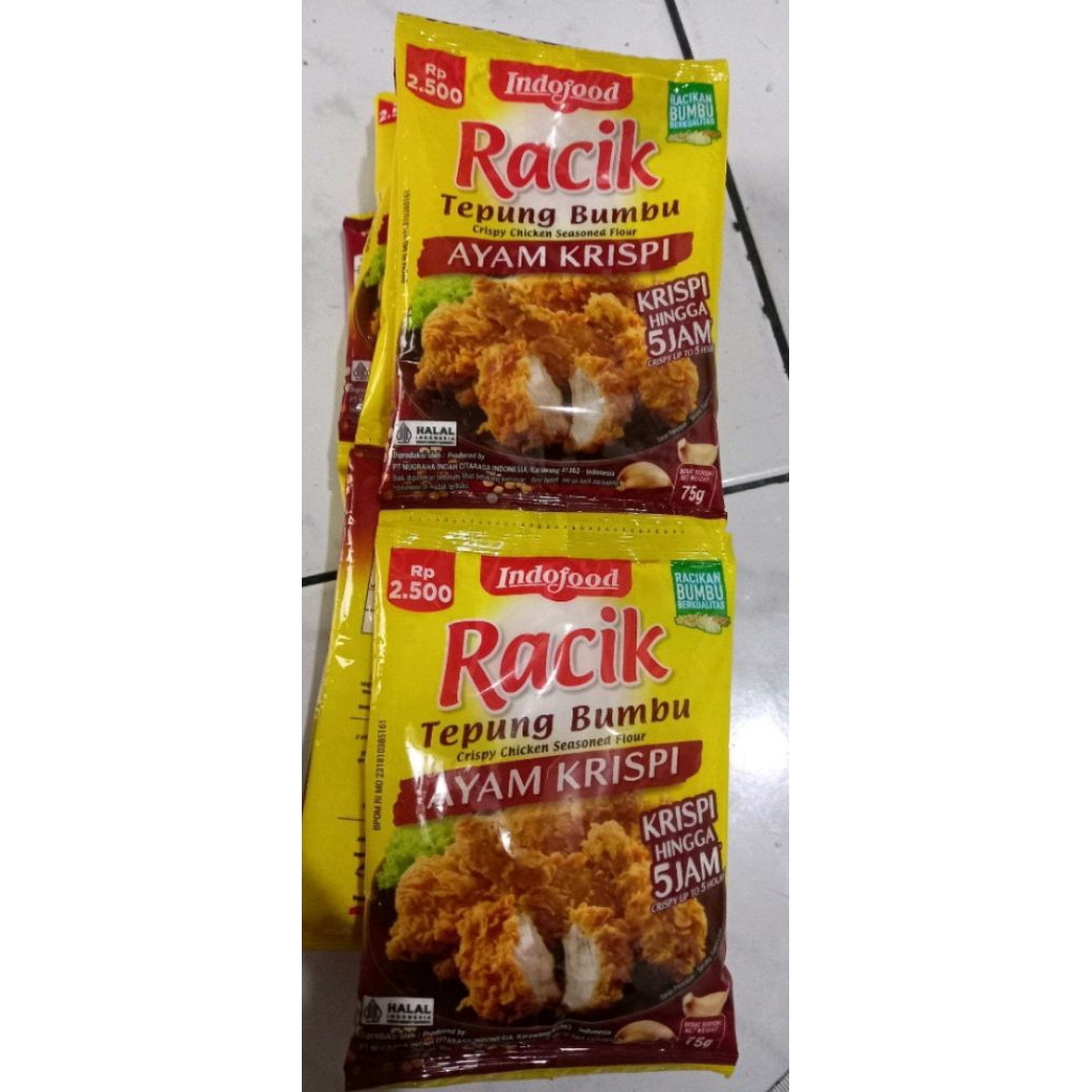 Racik Tepung Bumbu Ayam Crispy Instan 1paket 5pcs @75gr