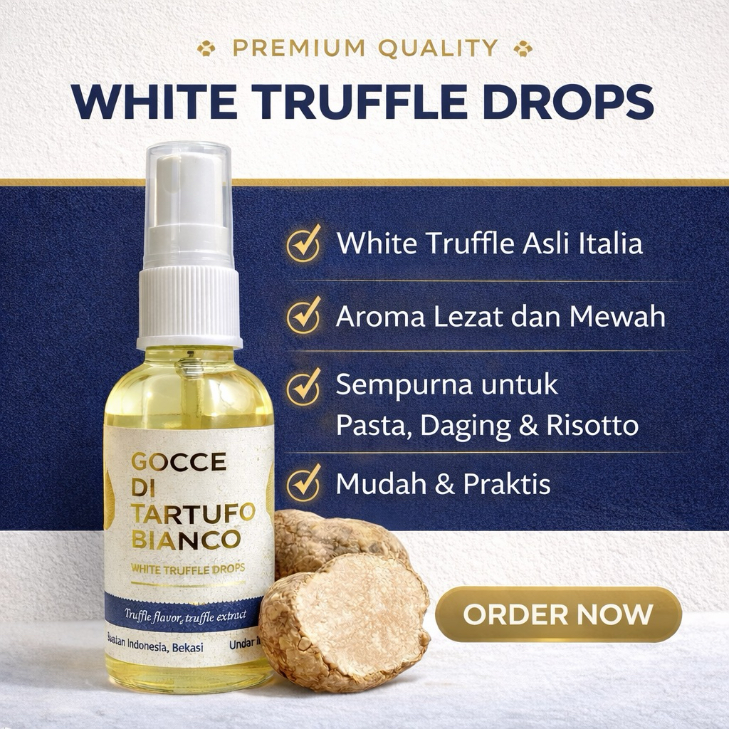 Truffle Oil White Spray 30ml Minyak Truffle Putih Semprot Original Halal Penambah Aroma Mewah Restor