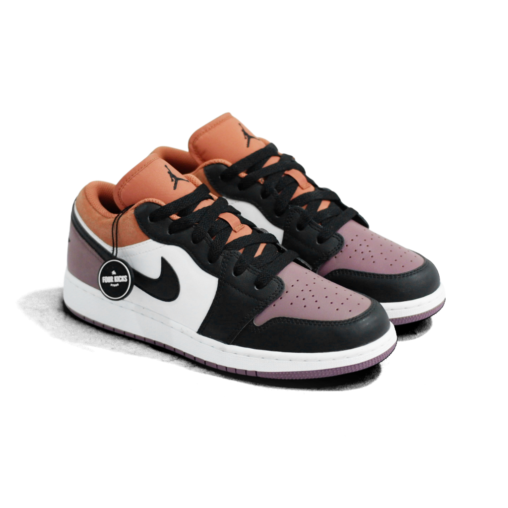 Nike Basketball Lifestyle Shoes Air Jordan 1 Low SE White Sky J Orange Sky J Mauve Black GS FB9908 1