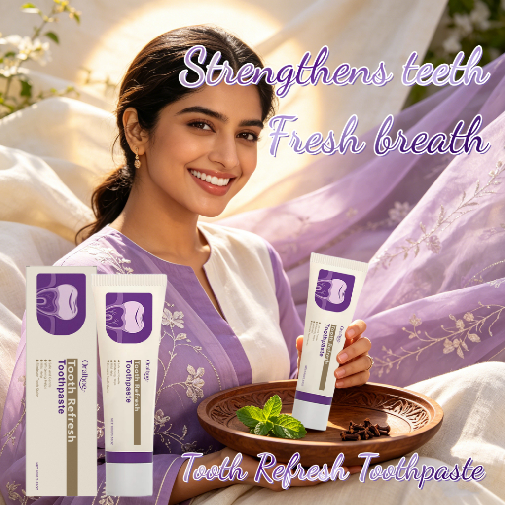 Oralhoe Tooth Refresh Toothpaste, Brightens Teeth, Gently Cleans Dirt On Teeth, Freshens Breath And 