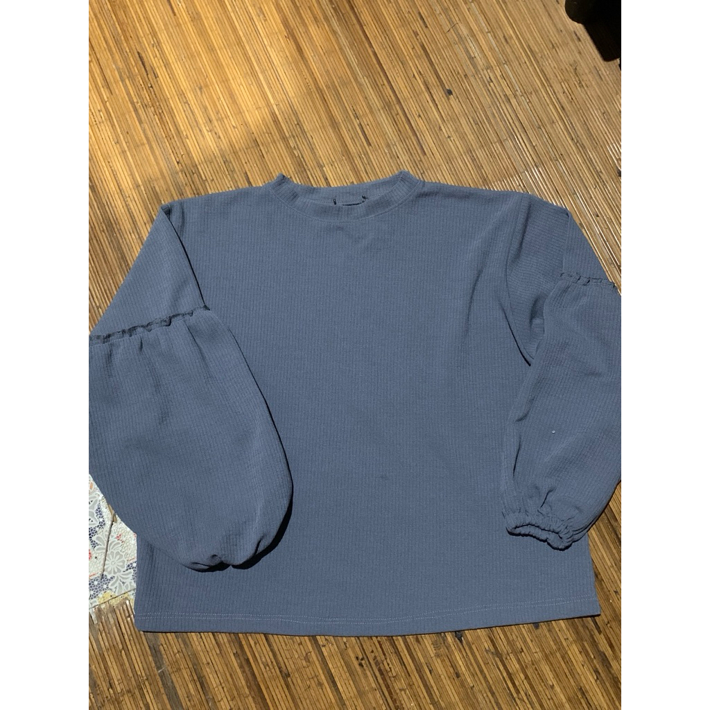 BAJU ATASAN BLOUSE WANITA WARA DENIM BLUE BLOUSE WANITA
