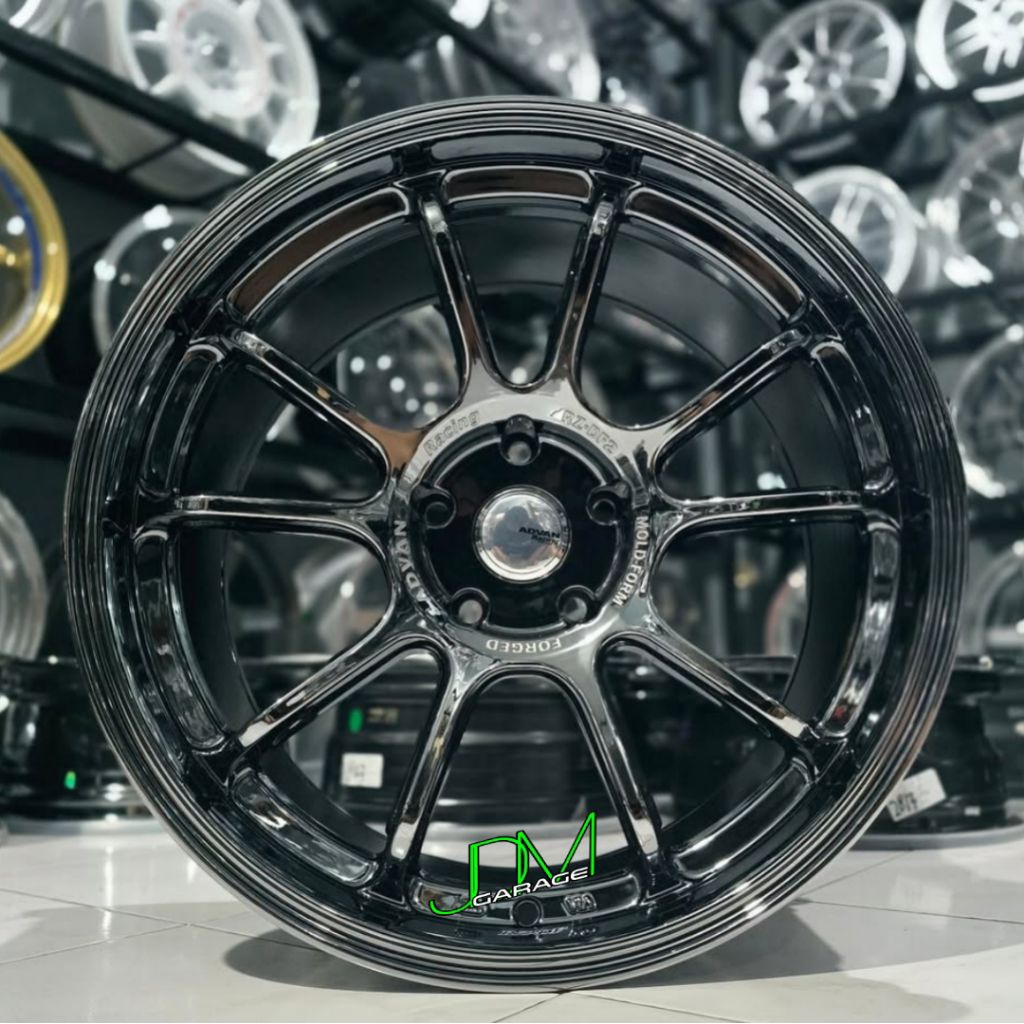 velg advan rzdf2 BLACK CHROME r18 lebar 9,5 pcd 5x114,3 et 25 velg mobil ring 18 pnp mobil Innova re