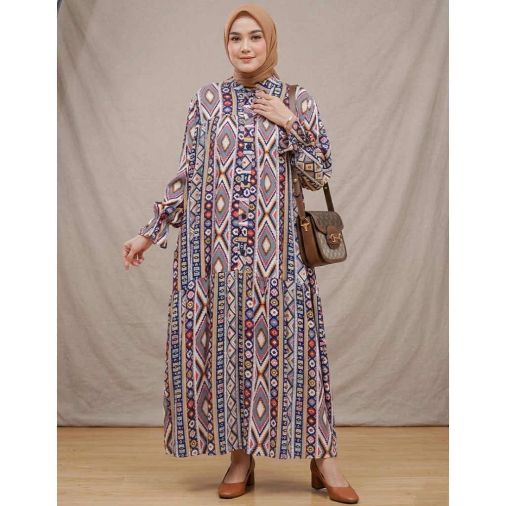 NAZA DRESS / DRESS RAYON MOTIF SONGKET/ JF FASHION