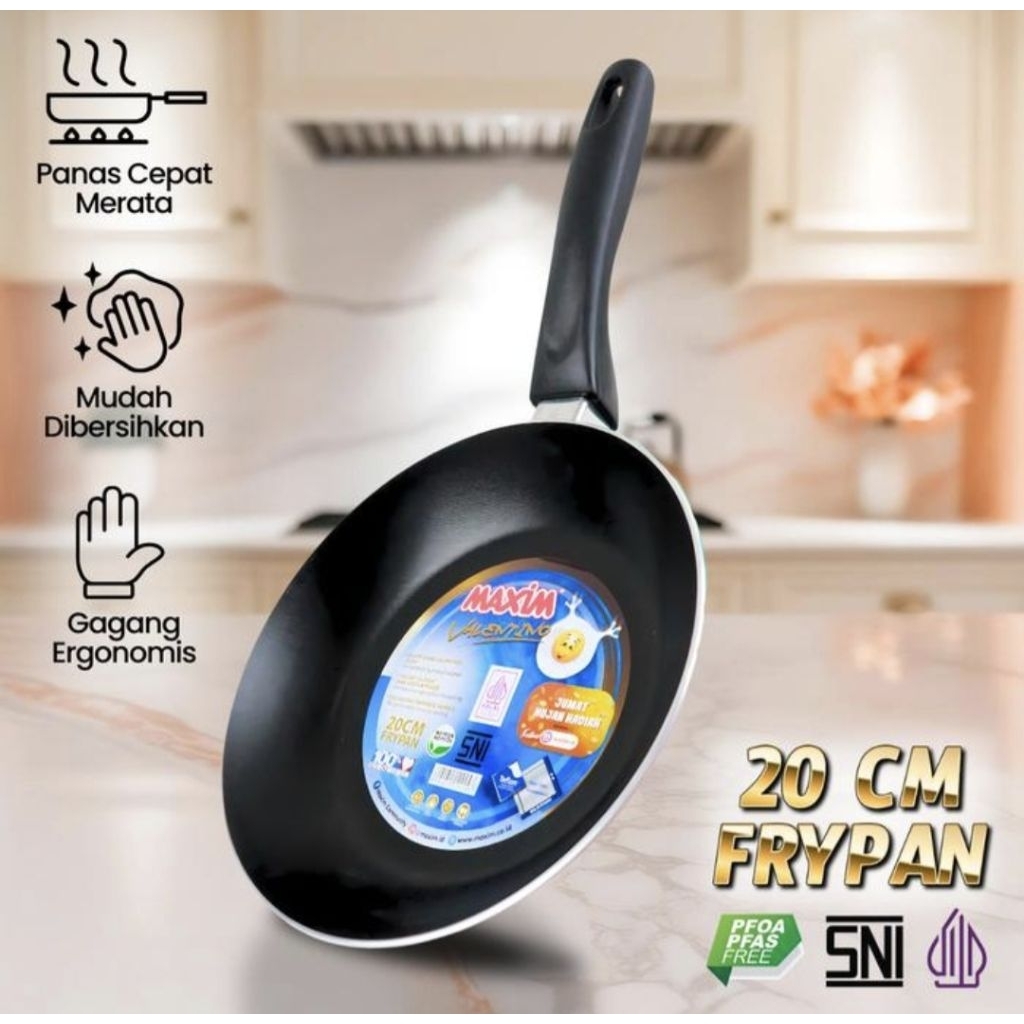 Teflon Maxim Valentino Anti Lengket Ukuran 20cm