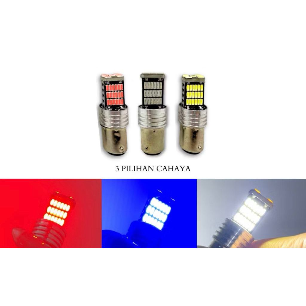 Lampu stop rem 45smd premium motor mobil 1157 bayonet
