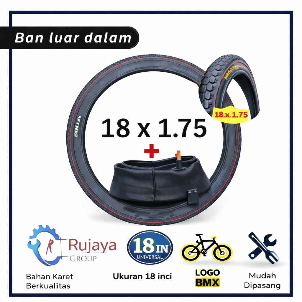 ban sepeda BMX luar dalam 18 x 1.75 swallow / ban sepeda 18