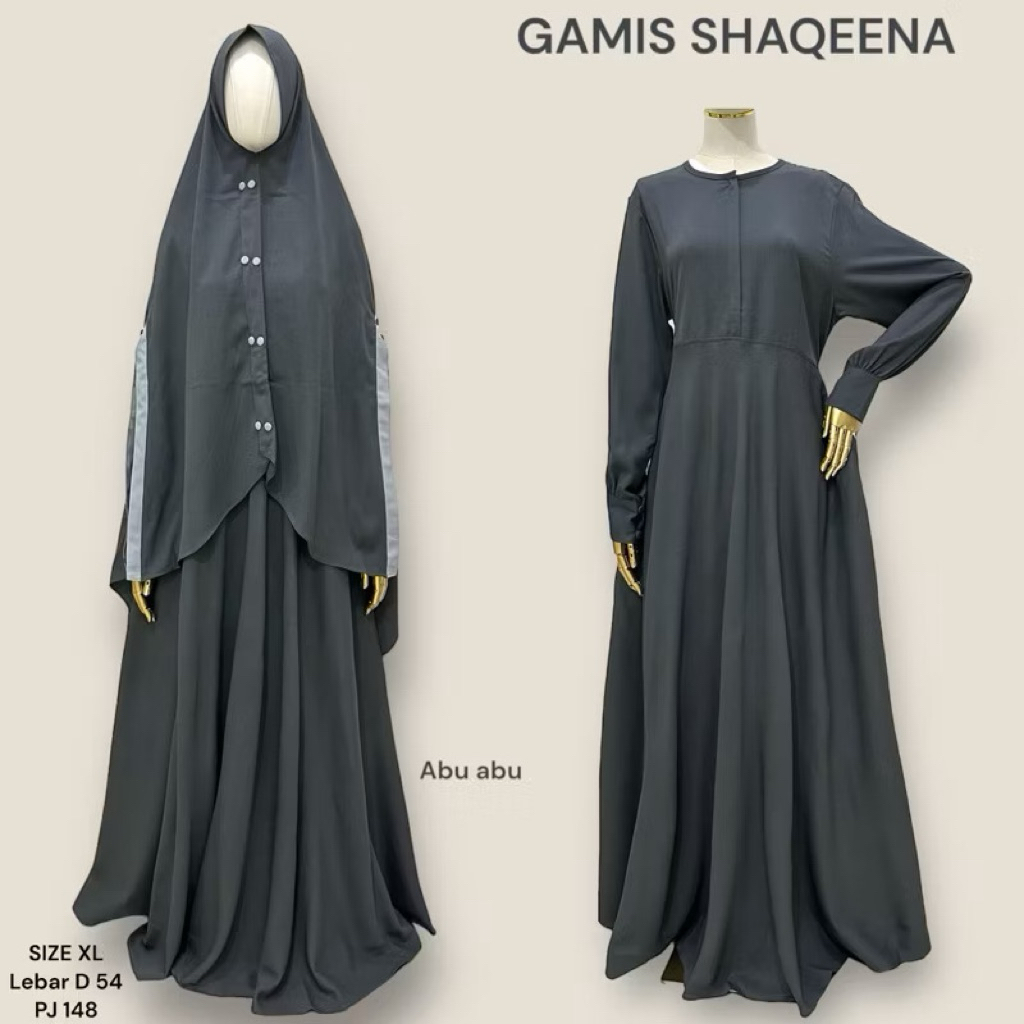 Gamis Syar'i branded Shaqeena dan gamis cringkel