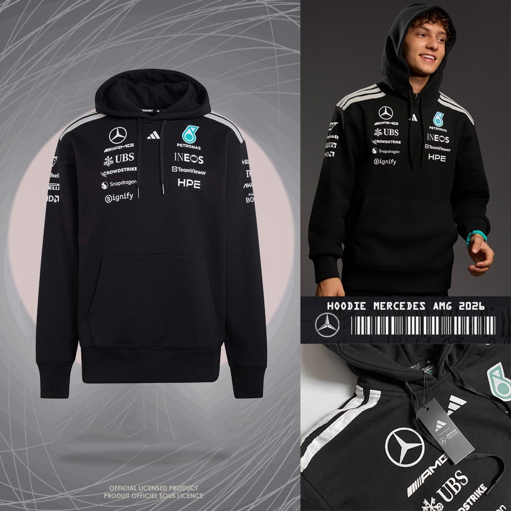 HOODIE MERCEDES AMG F1 2026 BLACK Jaket Formula  One