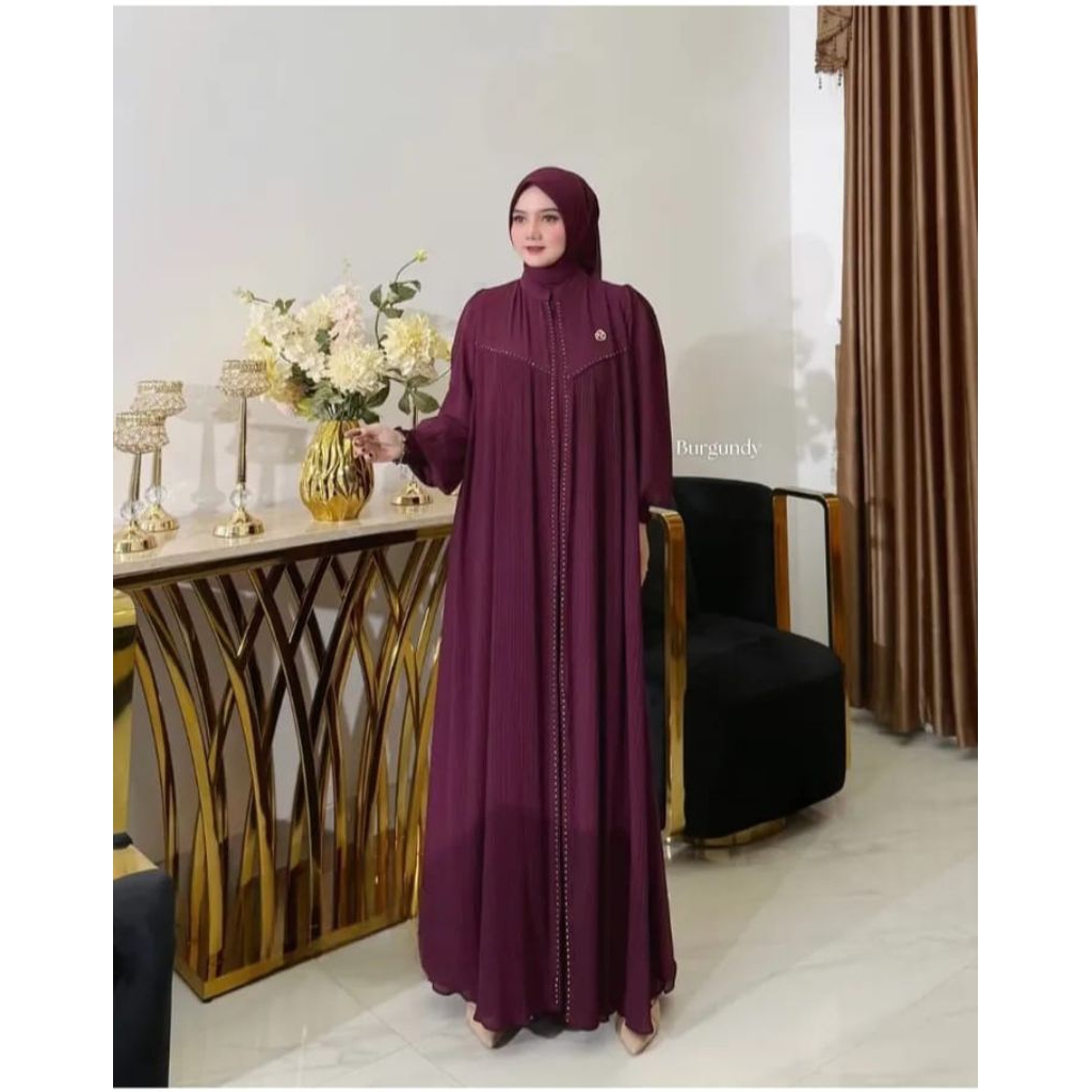 SHAKIRA DRES BAHAN CERUTY BABYDOL MIK SWARONSKI GAMIS TERBARU GAMIS JUMBO GAMIS MURAH