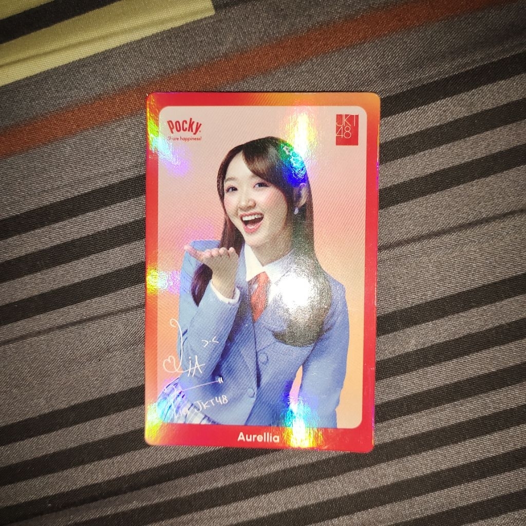 photocard JKT48 x Pocky Indonesia- Aurellia (lia jkt48)- idol- snack