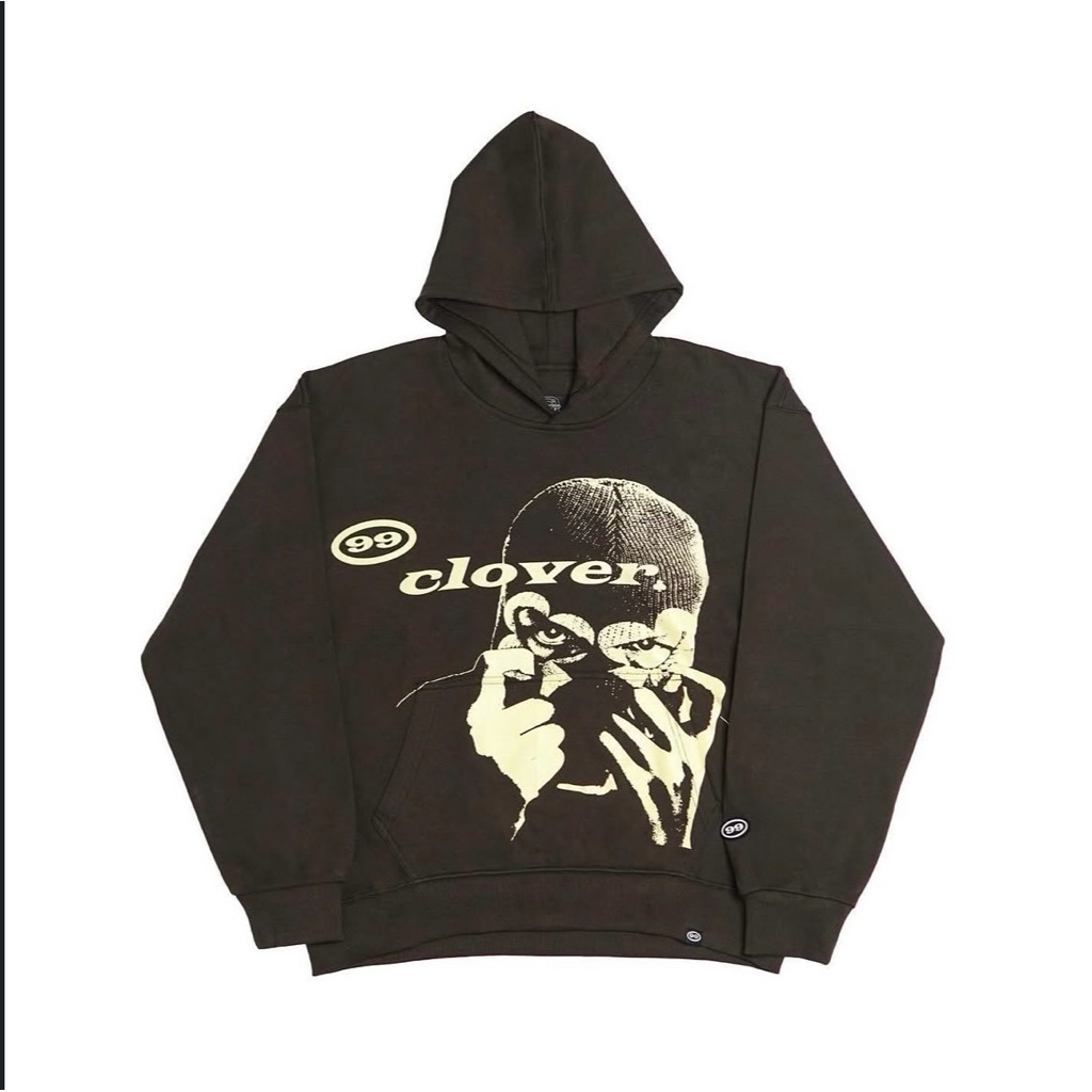 99CLOVER HOODIE BROWN (XL FIT L)