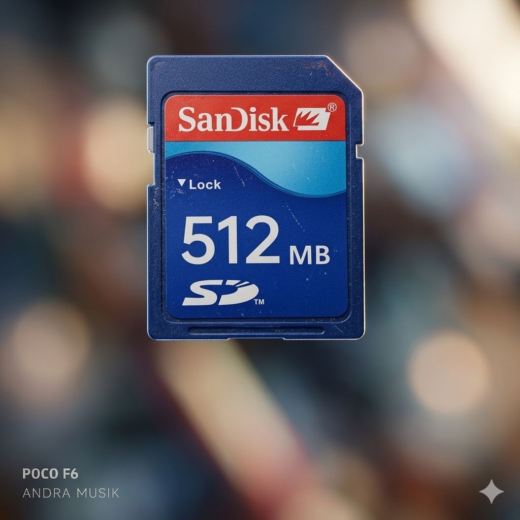 Memori SD card SanDisk 512 MB Cip Keyboard San Disk Memory chip Camera Laptop KN 2400 2600 7000 KORG