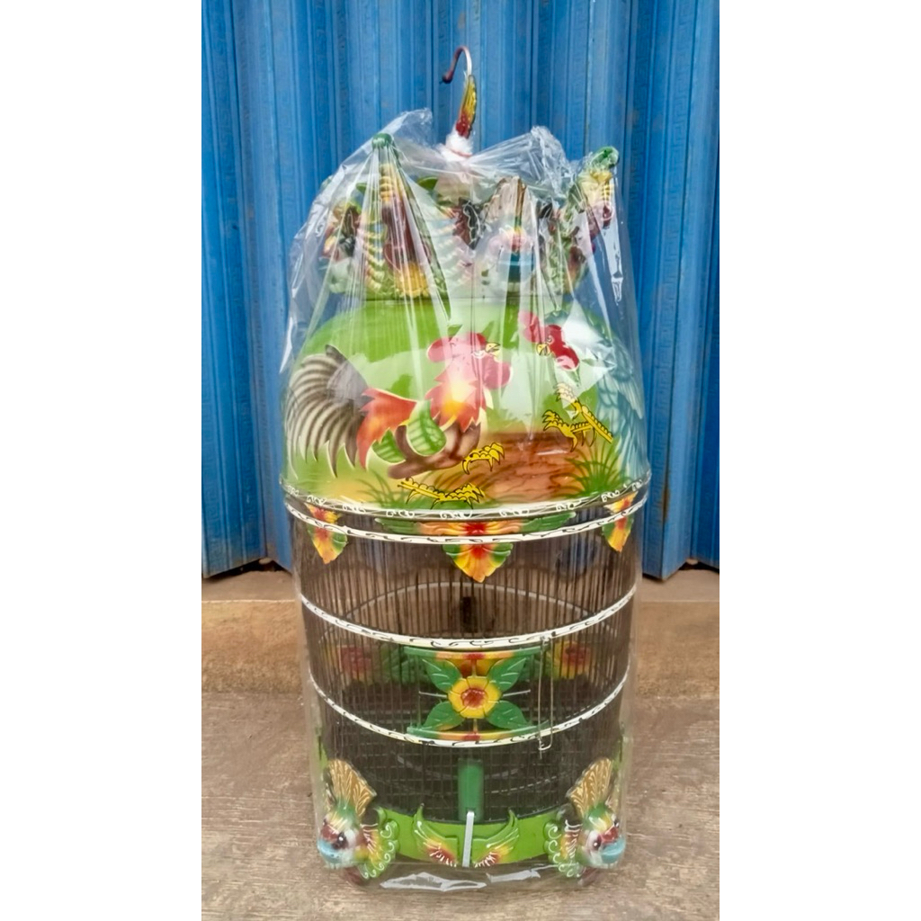 sangkar perkutut fiber barong ruji bambu