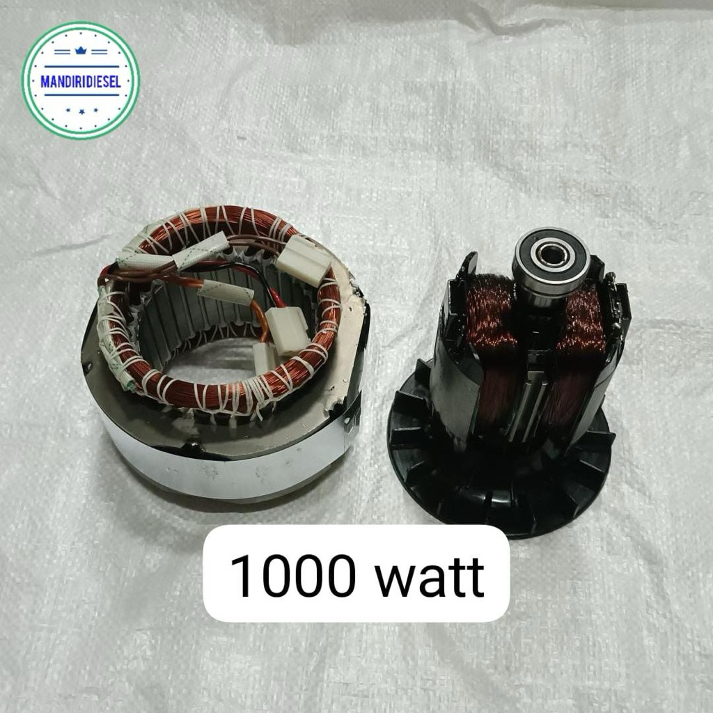 1000 Watt rotor + stator buat genset 1000 Watt bensin murni