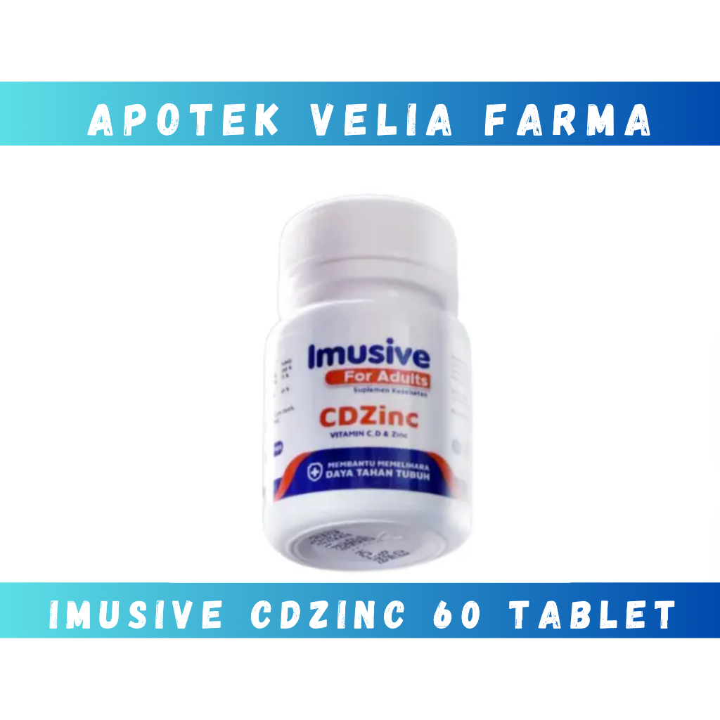 Imusive for Adults C D Zinc Isi 60 Tablet / Vitamin C D dan Zinc Multivitamin Imun Tubuh