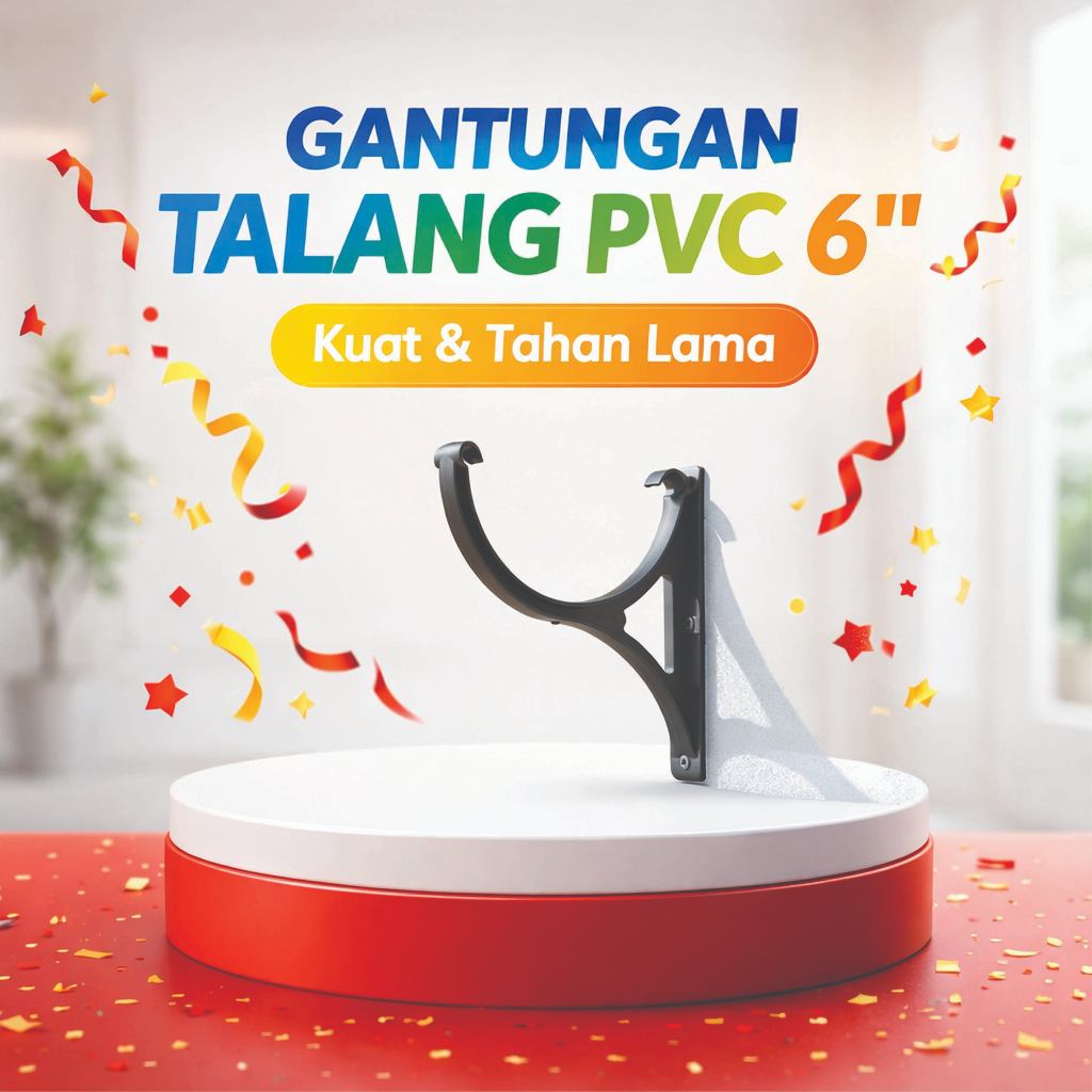 Gantungan Talang PVC Langgeng RG 6 Setengah Lingkaran - Bracket Gutter Penyangga Talang Air Pvc 6 In