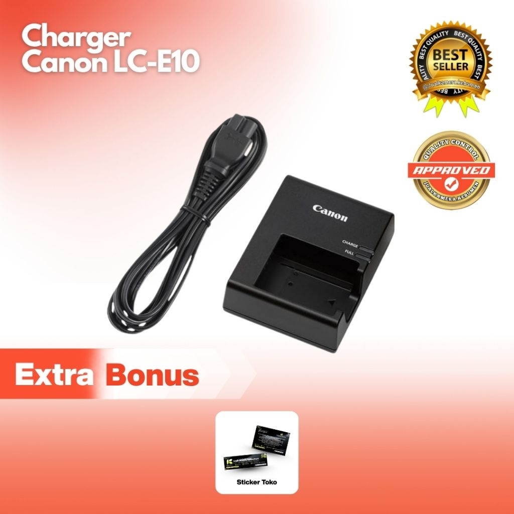 Charger Canon LC-E10 / Charger Kamera Canon Eos 1100D 1200D 1300D 1500D 3000D 4000D