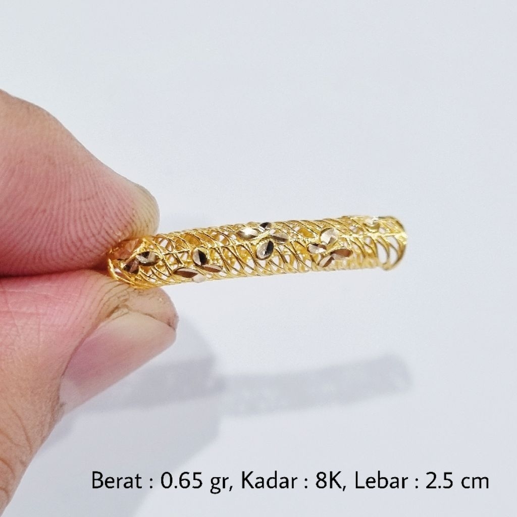 Charm Emas UBS 8K Kupu-Kupu Untuk Gelang Tali - MA6 / 0.65 gr
