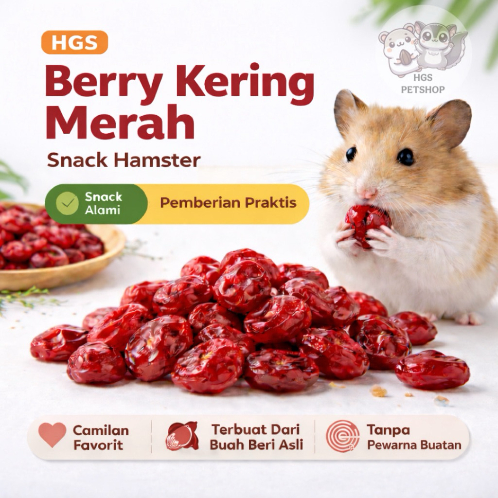 Dehydrated Berries / Buah Beri Kering | Snack Hamster,  Kelinci, SG