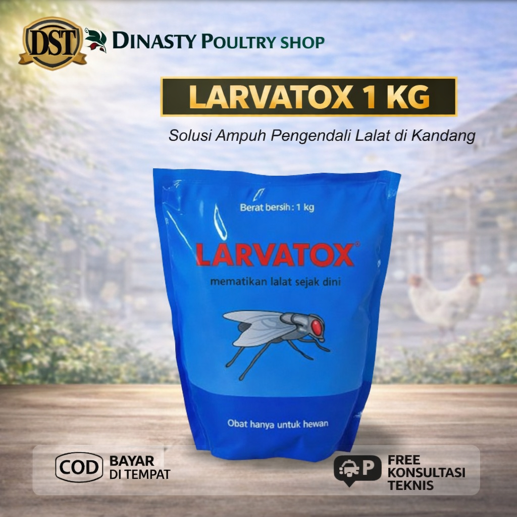 LARVATOX 1 Kg Pembasmi Larva Lalat Kandang Ayam Obat Pengendali Lalat Ampuh SHJ