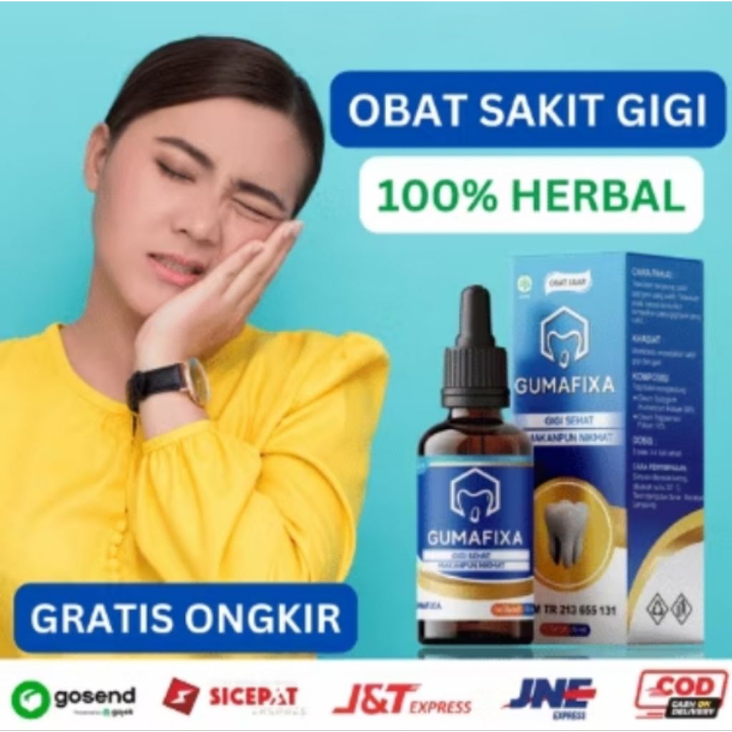 Obat Sakit Gigi Berlubang (Bolong) - GUMAFIXA Original - Paten Mengobati Gigi Nyeri & Ngilu