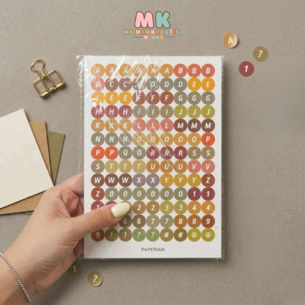 Sticker Deco Huruf / Sticker Jurnal Huruf / Aesthetic / Letter Sticker Tumblr DIY Scrapbook mk616