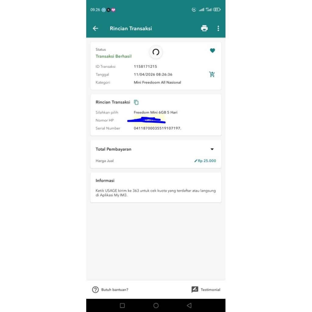 kuota indosat 5gb 2 hari