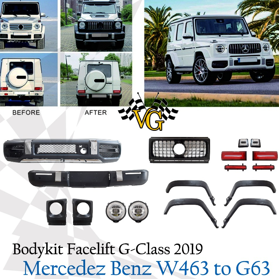 Bodykit Mercy W463 to G63 Upgrade Body Kit Mercedez Benz W463 G Class (1998 - 2018) to G63 2019 UP