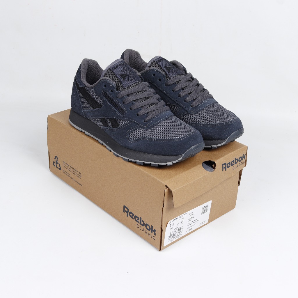 (FTBX) Sepatu Sneakers Reebok Classics Utility Dark Grey