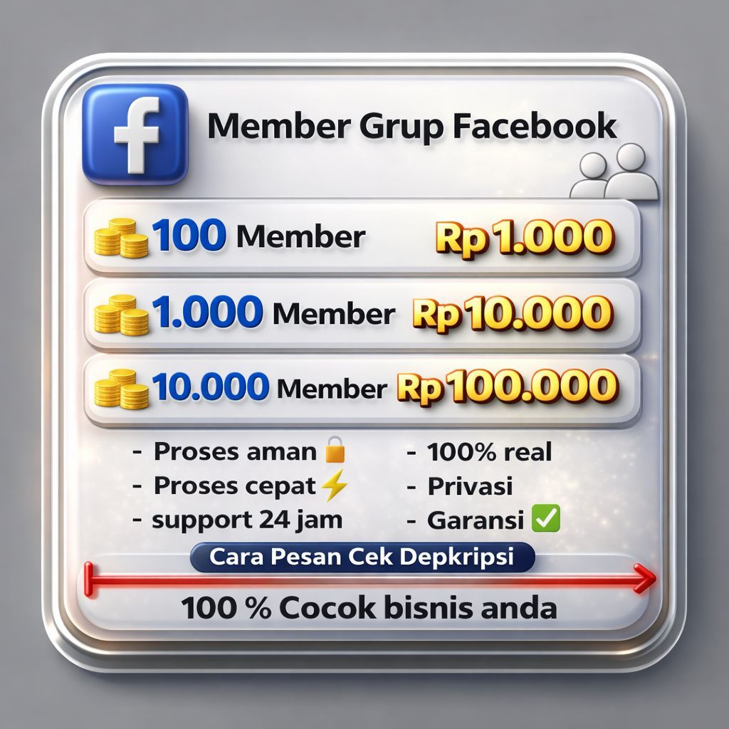 Member Gups Facebook Murah Kualitas Permium