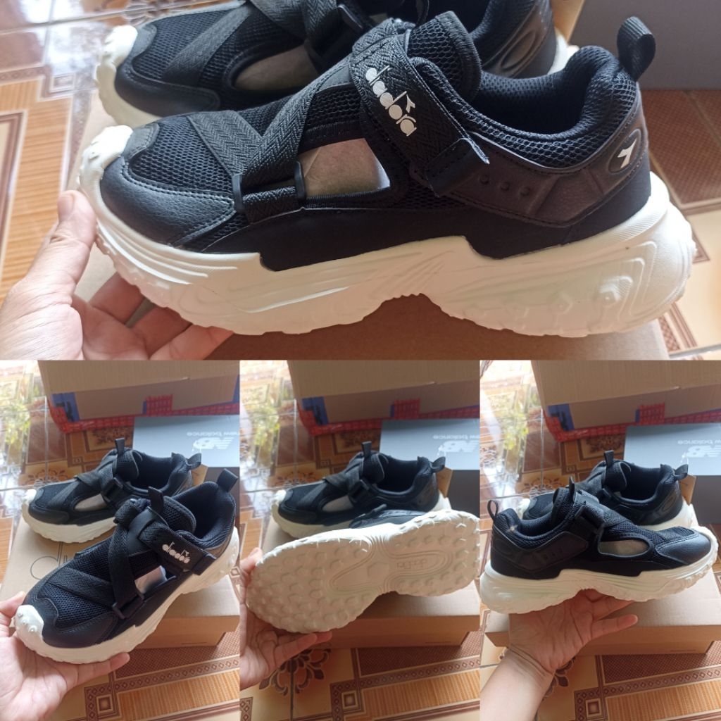 Sepatu Diadora Hitam (Sol Putih)