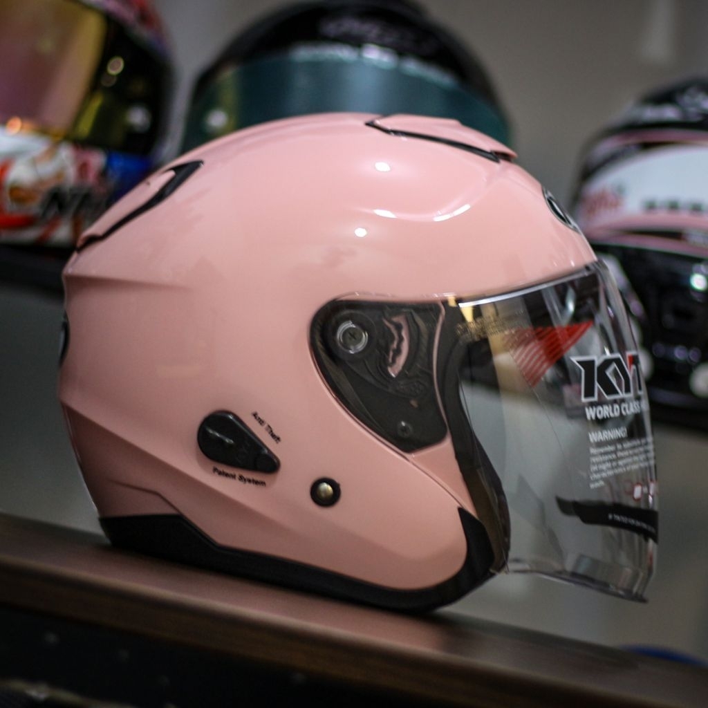 KYT HELM KYOTO R | SOLID LIGHT PEACH | SINGLE VISOR