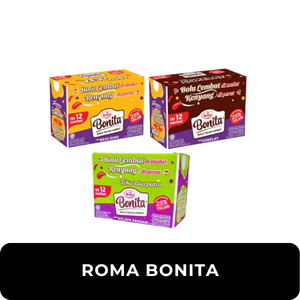 Roma Bonita Bolu Telur Lembut Rasa Coklat Keju Kelapa Pandan