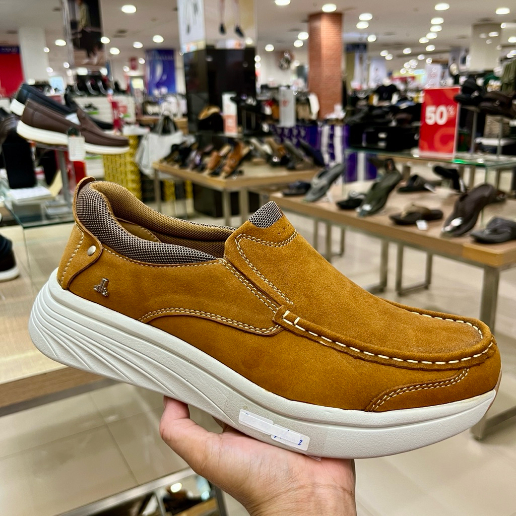 Sepatu Slip on pria bahan kulit asli JIM JOKER - matahari mall