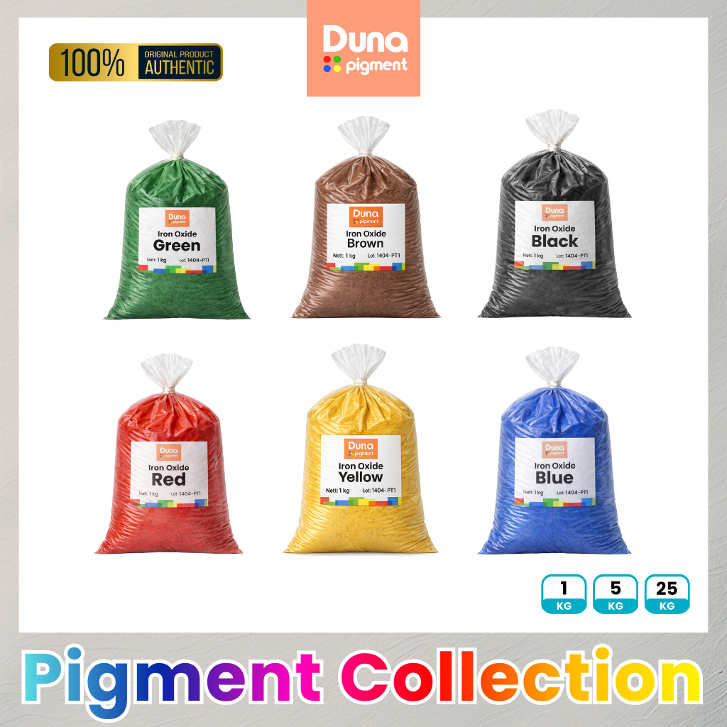 GROSIR 5 kg - Iron Oxide Pewarna Bubuk/Pigmen Powder Iron Oxide/ Pewarna Pasiran Genteng, Cat Tembok