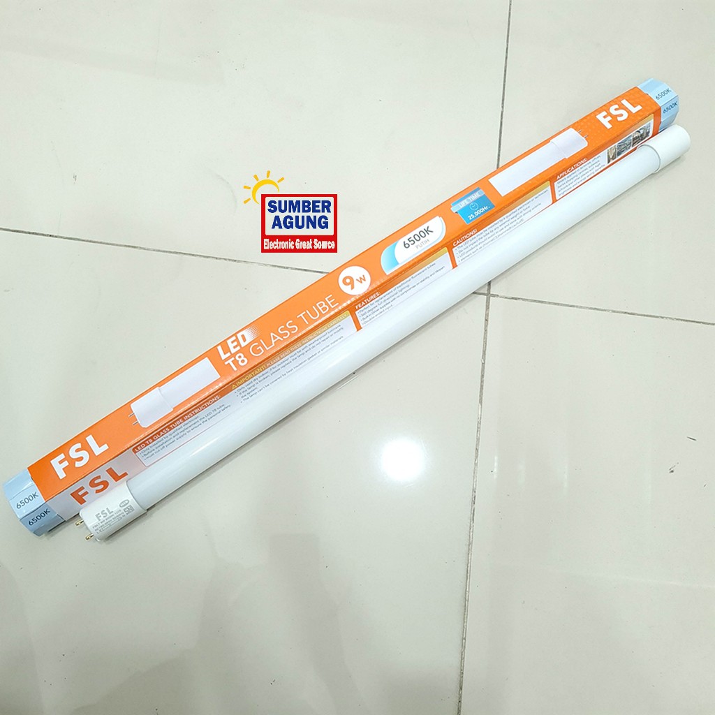 FSL Lampu LED Neon 9W Lampu LED Neon FSL Cahaya Putih 6500K Hemat Listrik dan Terang