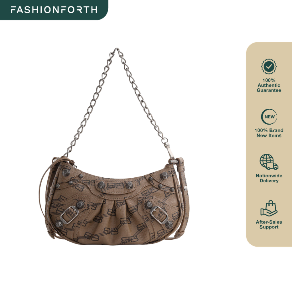 FashionForth Mini Le Cagole Purse Shoulder Bag in BB Monogram Coated Canvas SHW
