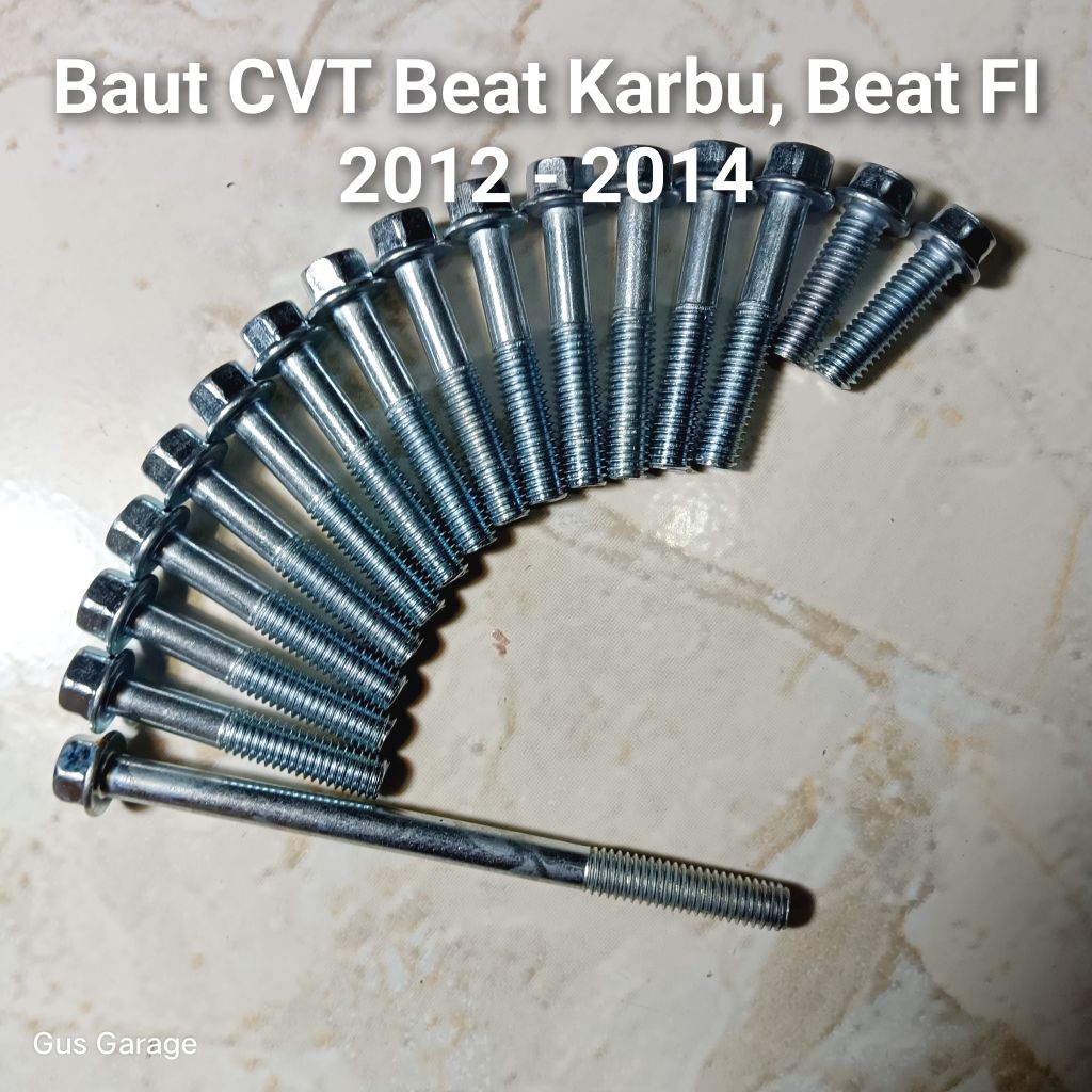 Baut set cover bak CVT beat karbu 2008 - 2012 & beat FI 2012 - 2014