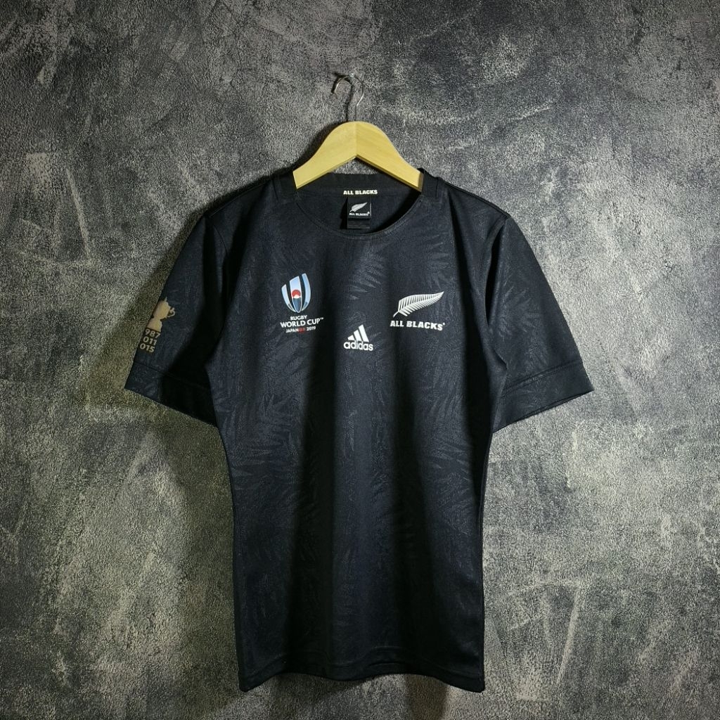 ADIDAS ALL BLACK NEW ZEALAND RUGBY Original