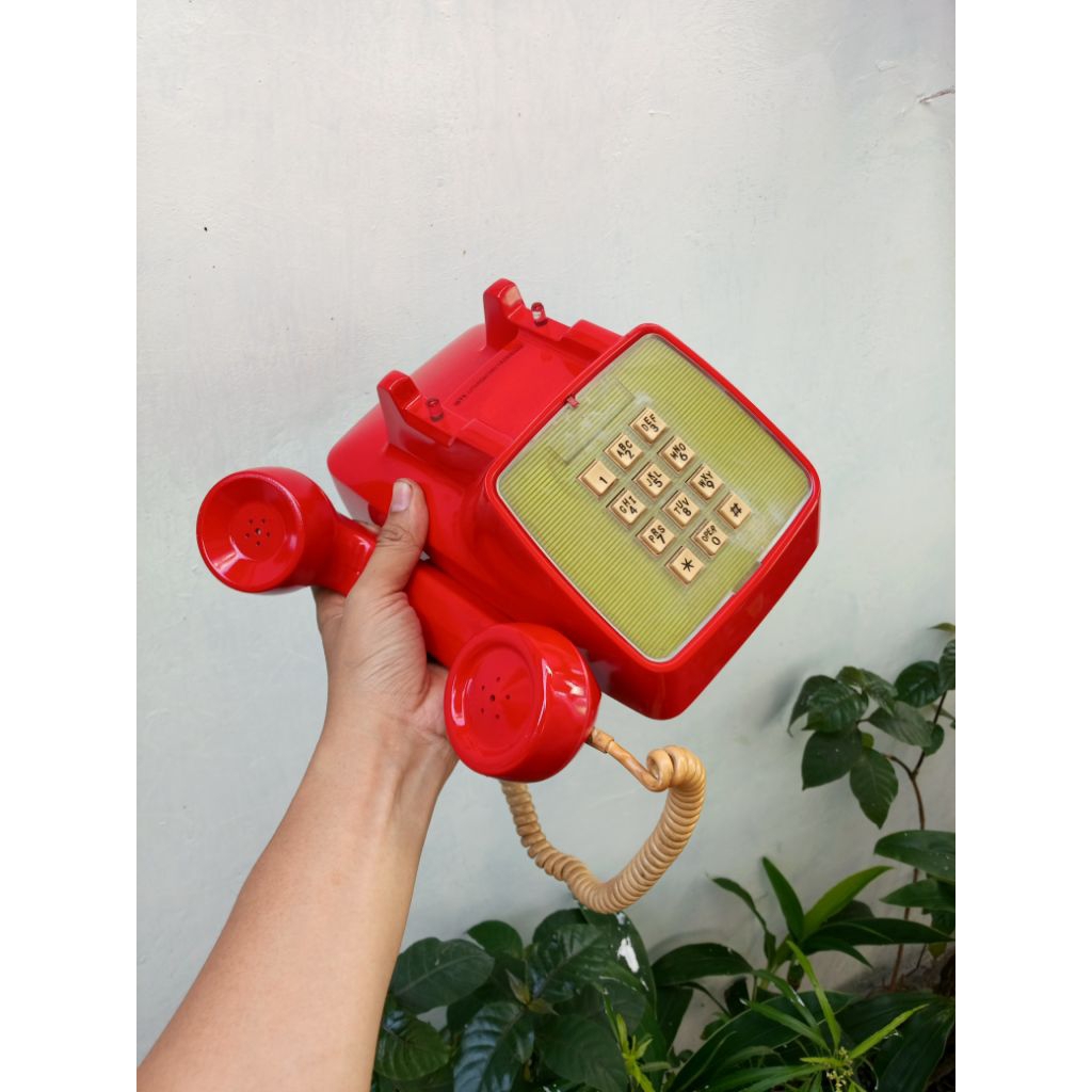 Vintage Telephone Telepon Jadul Lawas Telpon Lawas Jadul Retro warna merah