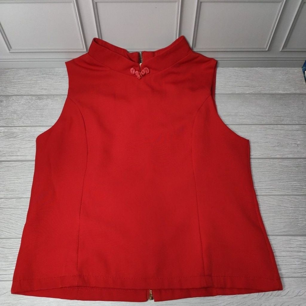 atasan jibao atasan merah atasan cheongsam merah atasan imlek