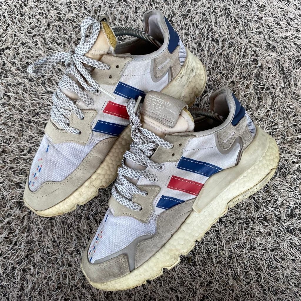adidas nite jogger france flag white sepatu sneaker adidas original