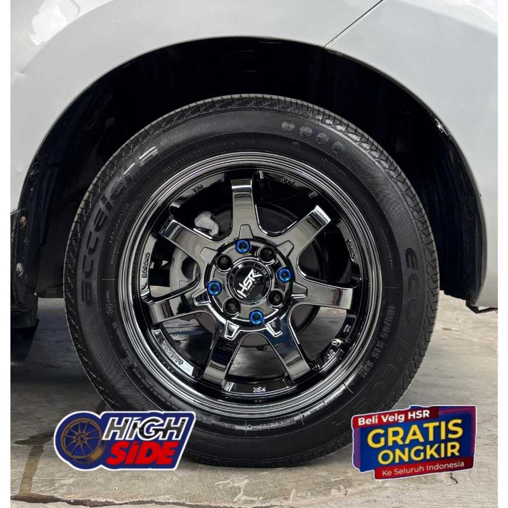 BOROKO TJH HSR R15X65 H8X100-114,3 ET42 BLACK CHROME/ velg te37 r15