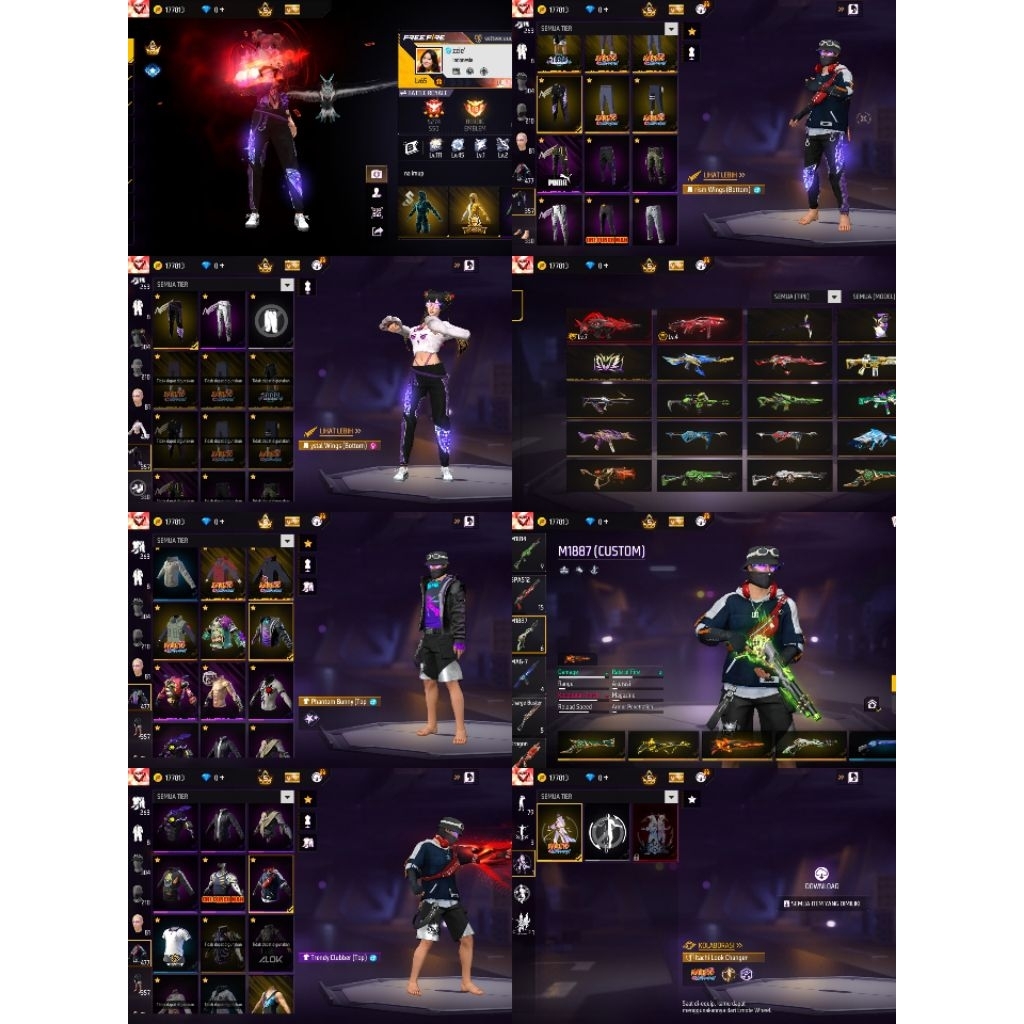 Fitur Lengkap, Akun Sultan Free Fire Terbaru