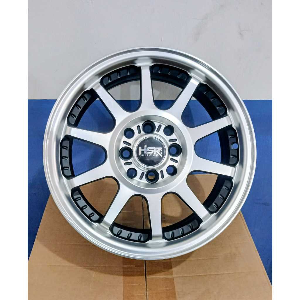 Velg mobil racing hsr gymkana ring 15 cocok buat mobil avanza veloz,warna black polish