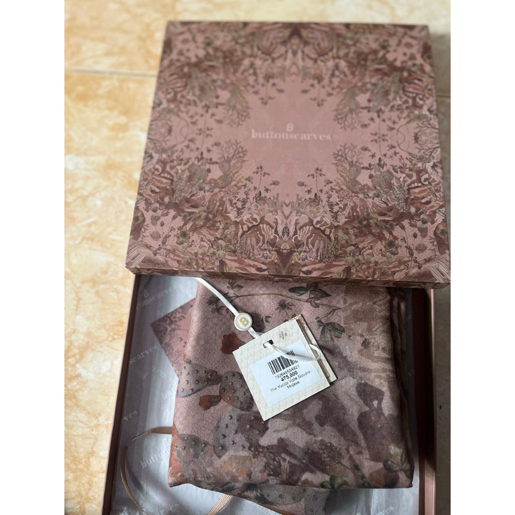 PRELOVED BUTTONSCARVES THE YUCCA VOILE SQUARE MOJAVE
