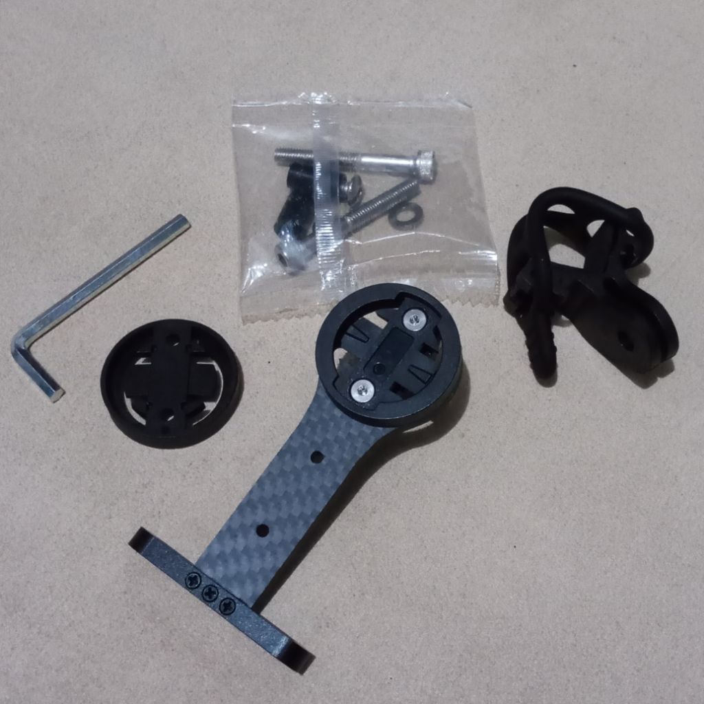 Carbon Barfly Mount Sepeda Holder Cyclocomp Speedometer Mount Lampu / Kamera