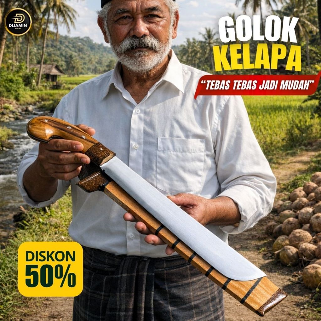 GOLOK Kebun Kelapa / Taman Peralatan Berkebun Bahan Baja Per